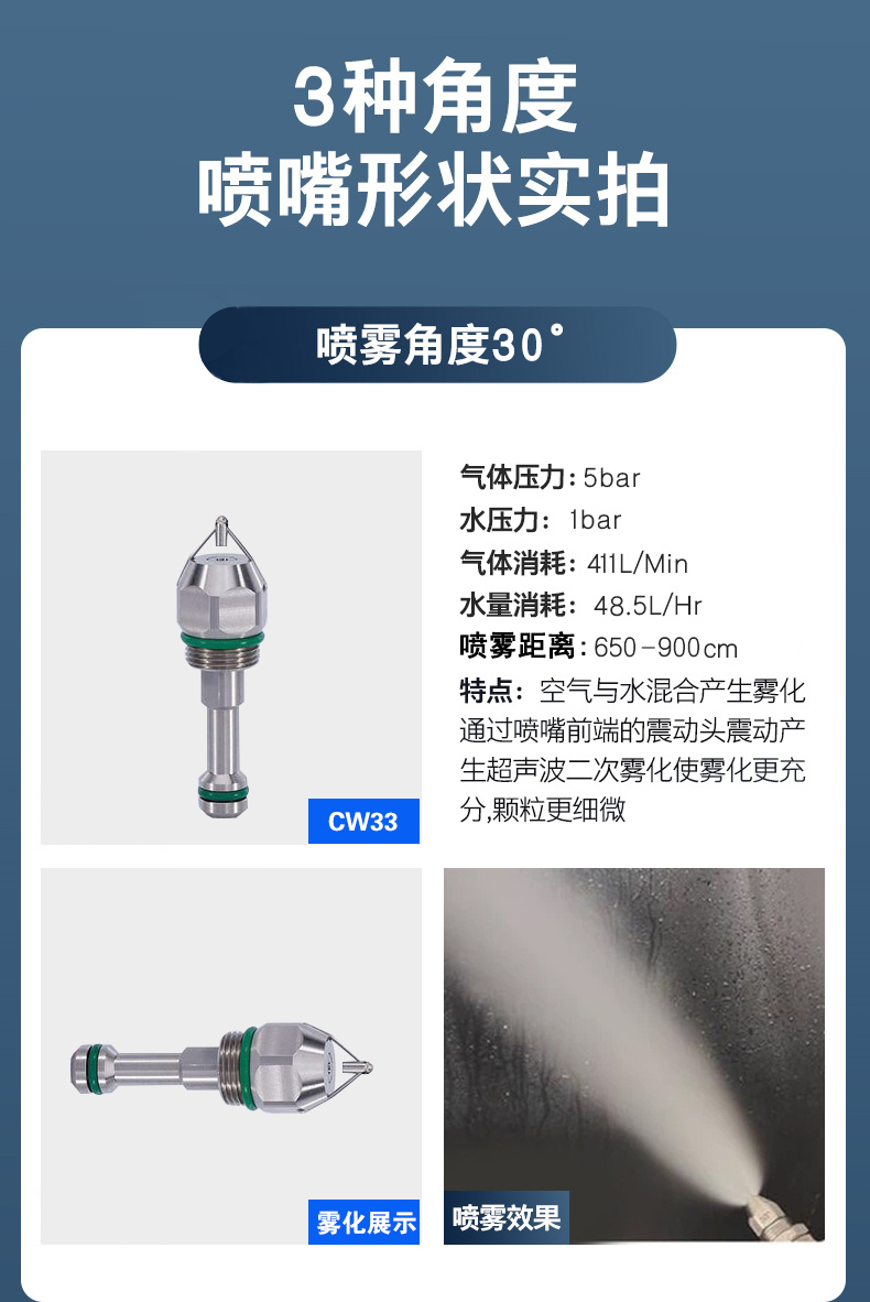 超声波雾化喷嘴实拍